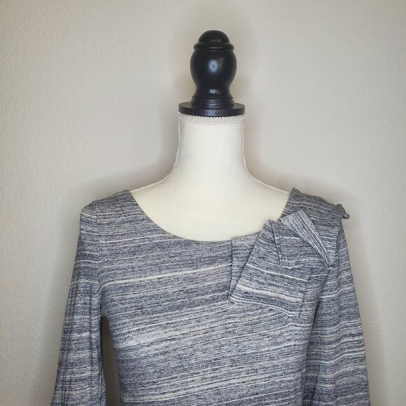 Anthropologie Gray Bow Top Small - Picture 5 of 8